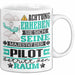 Pilot Geschenk Tasse Lustiger Spruch Erheben Sie Sich Der Pilot Betritt den Raum Weiß Trendation