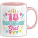 18. Geburtstag Tasse Frauen Mädchen Geschenkidee Lustig 18 Birthday Girl Lustiger Spruch Rosa Trendation
