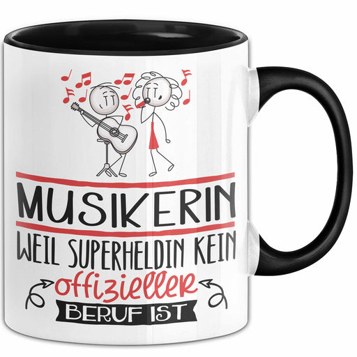 Musikerin Geschenk Tasse Lustiger Spruch Musikerin Weil Superheldin Kein Offizieller Beruf Ist Geschenkidee Trendation