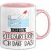 Geschenk für Kitesurferin Tasse Lustige Geschenkidee Geburtstag Ich Bin Kitesurferin Ich Darf Das Rosa Trendation