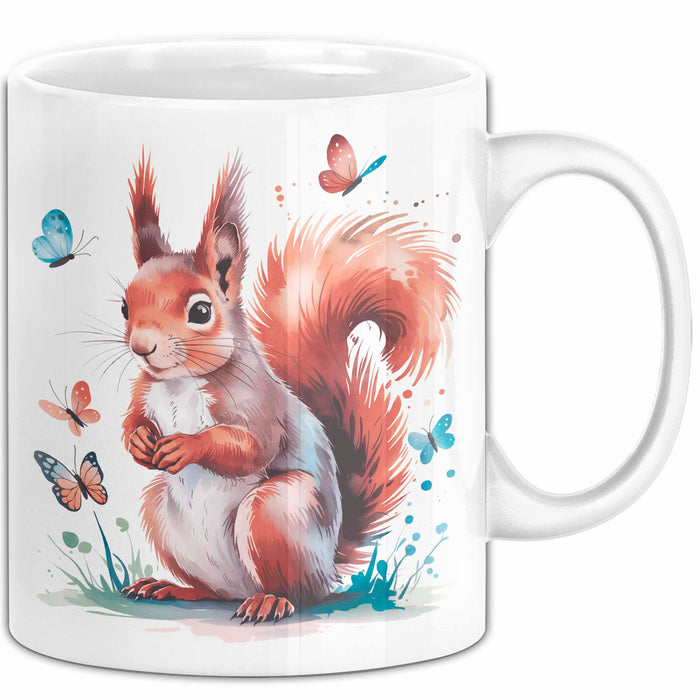 Eichhörnchen Tierliebhaber Tasse Geschenk Lustige Geschenkidee Spruch Weiß Trendation