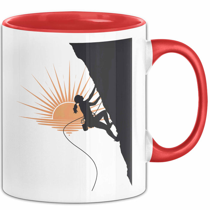 Kletterer Tasse Geschenk Lustige Geschenkidee Spruch Für Fels Jäger Rot Trendation