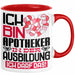 Apotheker Ausbildung Tasse Geschenk Ich Bin Apotheker In Der Ausbildung Ich Darf Das Geschenkidee Spruch Rot Trendation