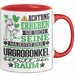 Urgroßonkel Geschenk Tasse Lustiger Spruch Erheben Sie Sich Der Urgroßonkel Betritt den Raum Rot Trendation