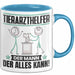 Tierarzthelfer Tasse Geschenk für Tierarzthelfer Der Mann Der Alles Kann Geschenkidee zum Geburtstag Blau Trendation