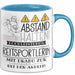 Reitsportlerin Tasse Geschenk Lustig Abstand Halten Hochleistungs-Reitsportlerin Mit Drang Zur Perfektion Bei Der Arbeit Blau Trendation