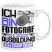 Fotograf Ausbildung Tasse Geschenk Ich Bin Fotograf In Der Ausbildung Ich Darf Das Geschenkidee Spruch Weiß Trendation