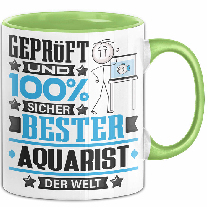 Aquarist Geschenk Lustiger Spruch für Aquarist Geschenkidee Bester Aquarist Der Welt Grün Trendation