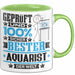 Aquarist Geschenk Lustiger Spruch für Aquarist Geschenkidee Bester Aquarist Der Welt Grün Trendation