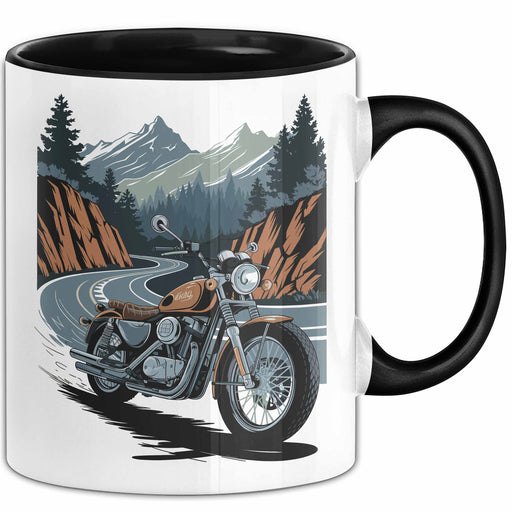 Motorradfahrer Tasse Geschenkidee für Biker Lustiger Spruch Trendation
