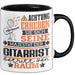 Gitarrist Geschenk Tasse Lustiger Spruch Erheben Sie Sich Der Gitarrist Betritt den Raum Schwarz Trendation