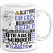Straßenmusiker Geschenk Tasse Lustiger Spruch Erheben Sie Sich Der Straßenmusiker Betritt den Raum Weiß Trendation