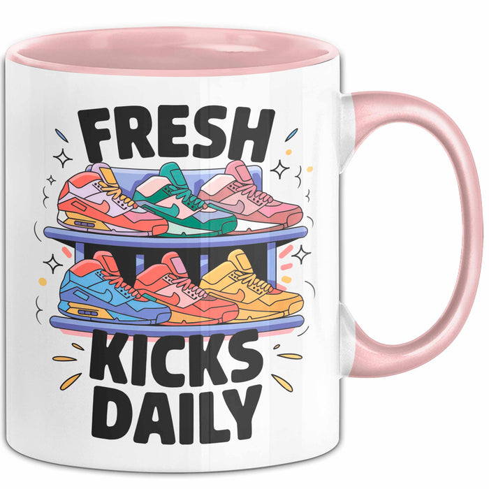 Sneakerhead Tasse Geschenk Lustige Geschenkidee Spruch Für Schuh Sammler Rosa Trendation