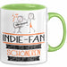 Indie-Fan Weil Es Keinen Schöneren Beruf Gibt Tasse Geschenk für Eine Indie-Fan Lustig Grün Trendation