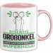 Großonkel Geschenk Tasse Ich Bin Großonkel Aber Sag Doch Einfach Superheld Lustige Geschenkdiee für Großonkel Kaffee-Becher Rosa Trendation