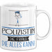 Polizistin Geschenk Tasse Becher Die Frau Die Allen Kann Geschenkidee für eine Polizistin Lustig Weiß Trendation