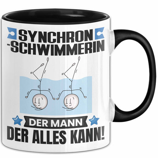 Synchronschwimmerin Tasse Geschenk für Synchronschwimmerin Der Mann Der Alles Kann Geschenkidee zum Geburtstag Schwarz Trendation