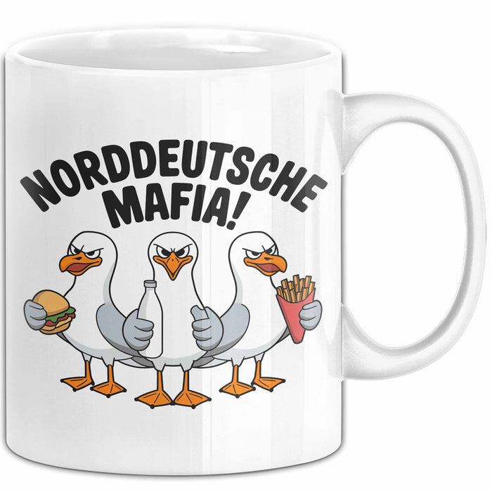 Deutsche Deutschland Tasse Geschenk Lustige Geschenkidee Spruch Norddeutsche Mafia Weiß Trendation