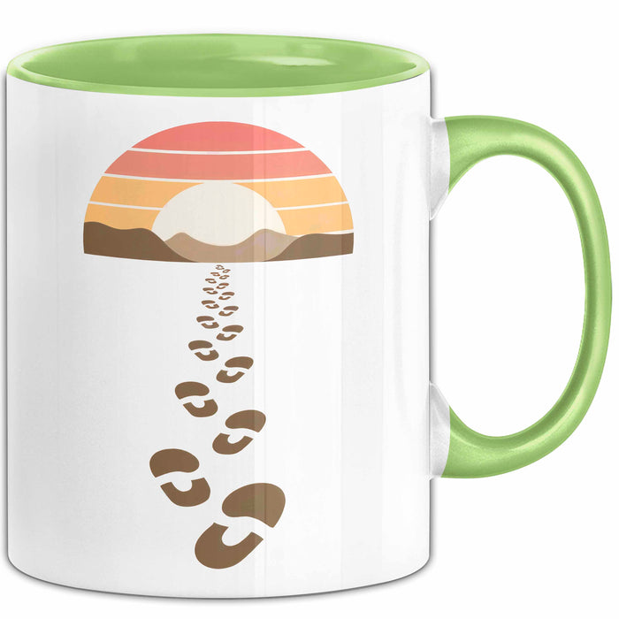 Wandern Tasse Geschenkidee Pfad Entdecker Lustiger Spruch Geschenkidee Lustig Grün Trendation