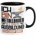 Metallbauer Ausbildung Tasse Geschenk Ich Bin Metallbauer In Der Ausbildung Ich Darf Das Geschenkidee Spruch Schwarz Trendation