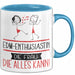 EDM-Enthusiastin Geschenk Tasse Becher Die Frau Die Allen Kann Geschenkidee für eine EDM-Enthusiastin Lustig Blau Trendation