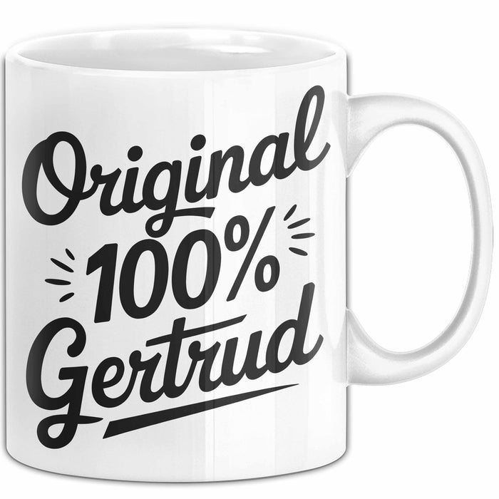 Gertrud Tasse Geschenk Original 100% Gertrud Geschenkidee Geburtstag Weiß Trendation