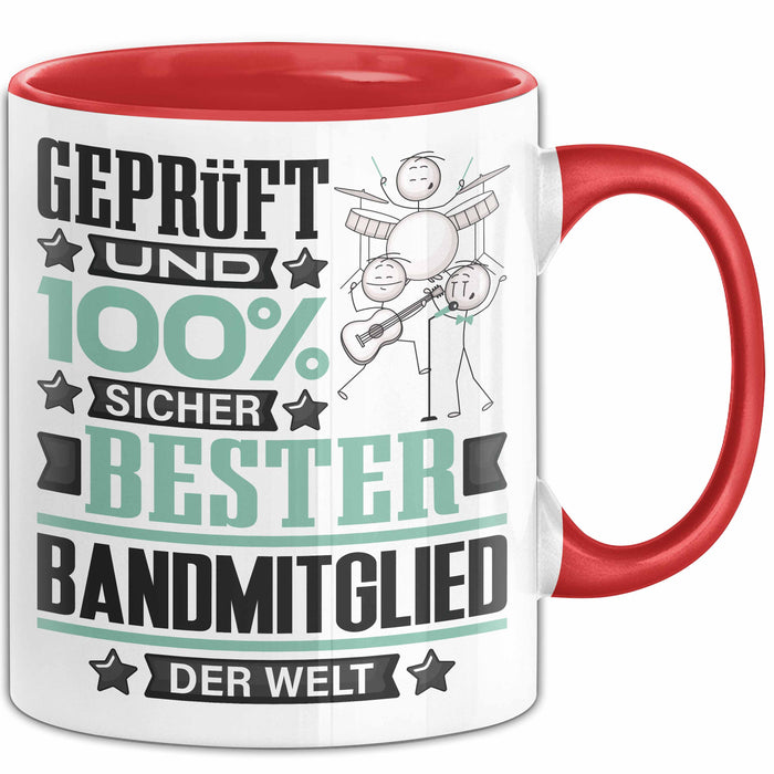 Bandmitglied Geschenk Lustiger Spruch für Bandmitglied Geschenkidee Bester Bandmitglied Der Welt Rot Trendation