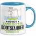 Bootsfahrer Geschenk Tasse So Gut Kann Nur Ein Bootsfahrer Aussehen Geschenkidee Kaffee-Becher Blau Trendation