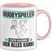 Rugbyspieler Tasse Geschenk für Rugbyspieler Der Mann Der Alles Kann Geschenkidee zum Geburtstag Rosa Trendation