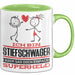 Stiefschwager Geschenk Tasse Ich Bin Stiefschwager Aber Sag Doch Einfach Superheld Lustige Geschenkdiee für Stiefschwager Kaffee-Becher Grün Trendation