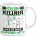 Kellner Tasse Geschenk für Kellner Geburtstag Lustiger Spruch Kaffee-Becher Was Ist Deine Superkraft Weiß Trendation