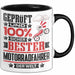 Motorradfahrer Geschenk Lustiger Spruch für Motorradfahrer Geschenkidee Bester Motorradfahrer Der Welt Schwarz Trendation