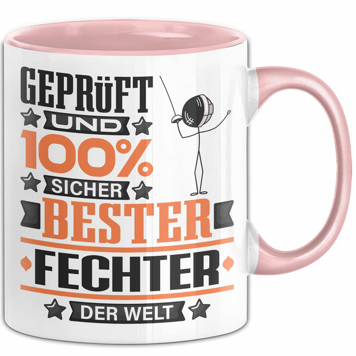 Fechter Geschenk Lustiger Spruch für Fechter Geschenkidee Bester Fechter Der Welt Rosa Trendation
