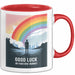 Büroarbeit Kollege Abschied Tasse Geschenk Lustige Geschenkidee Spruch Viel Glück Auf Deiner Neuen Reise Rot Trendation