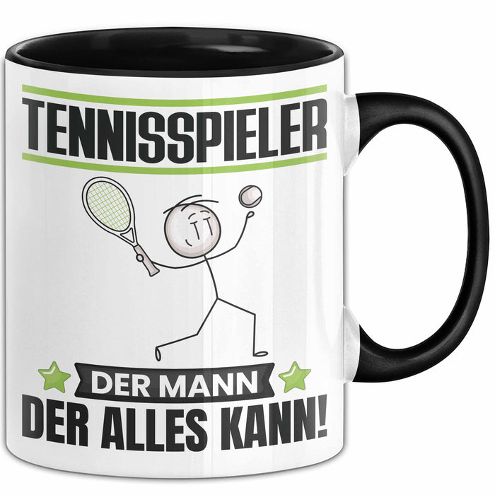 Tennisspieler Tasse Geschenk für Tennisspieler Der Mann Der Alles Kann Geschenkidee zum Geburtstag Schwarz Trendation