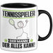 Tennisspieler Tasse Geschenk für Tennisspieler Der Mann Der Alles Kann Geschenkidee zum Geburtstag Schwarz Trendation