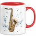 Saxophonspieler Tasse Geschenk Lustige Geschenkidee Spruch Rot Trendation
