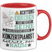 Konzertpianist Geschenk Tasse Lustiger Spruch Erheben Sie Sich Der Konzertpianist Betritt den Raum Rot Trendation