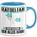 Rätselfan Tasse Geschenk für Rätselfan Der Mann Der Alles Kann Geschenkidee zum Geburtstag Blau Trendation