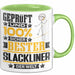 Slackliner Geschenk Lustiger Spruch für Slackliner Geschenkidee Bester Slackliner Der Welt Grün Trendation