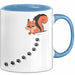 Eichhörnchen Tierliebhaber Tasse Geschenk Lustige Geschenkidee Spruch Blau Trendation