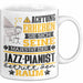 Jazz-Pianist Geschenk Tasse Lustiger Spruch Erheben Sie Sich Der Jazz-Pianist Betritt den Raum Weiß Trendation