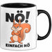 Eichhörnchen Tierliebhaber Tasse Geschenk Lustige Geschenkidee Spruch Nö Einfach Nö Schwarz Trendation