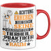 Tierheilpraktiker Geschenk Tasse Lustiger Spruch Erheben Sie Sich Der Tierheilpraktiker Betritt den Raum Rot Trendation