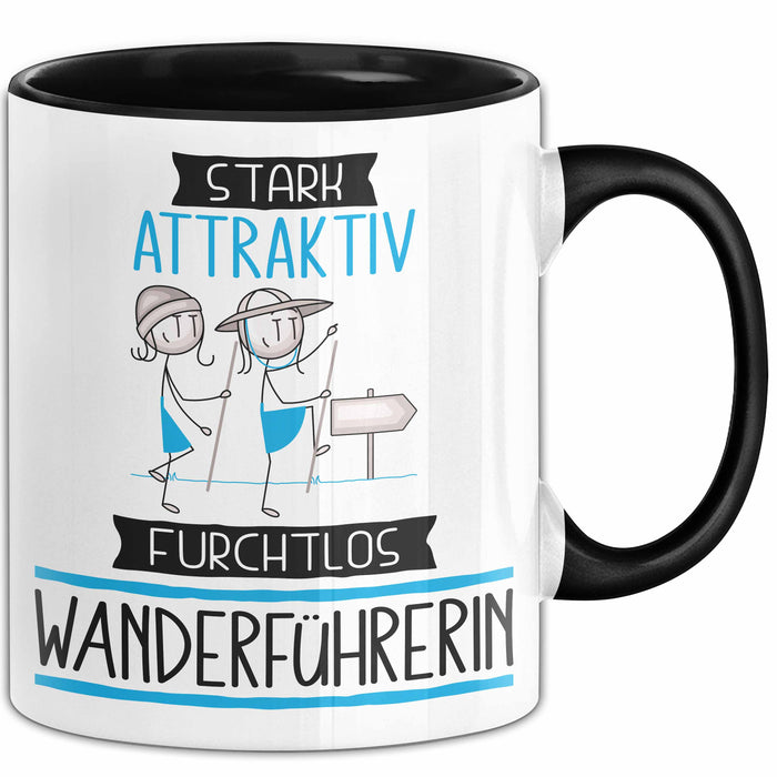 Wanderführerin Tasse Geschenk Becher Stark Attraktiv Furchtlos Wanderführerin Lustige Geschenkidee Trendation