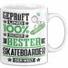 Skateboarder Geschenk Lustiger Spruch für Skateboarder Geschenkidee Bester Skateboarder Der Welt Weiß Trendation