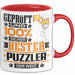 Puzzler Geschenk Lustiger Spruch für Puzzler Geschenkidee Bester Puzzler Der Welt Rot Trendation