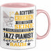 Jazz-Pianist Geschenk Tasse Lustiger Spruch Erheben Sie Sich Der Jazz-Pianist Betritt den Raum Rosa Trendation