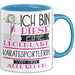 Karatesportlerin Tasse Geschenk Ich Bin Diese Eine Legendäre Karatesportlerin Von Der Alle Reden Geschenkidee Geburtstag Weihnachten Blau Trendation