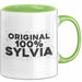 Sylvia Tasse Original 100% Sylvia Geschenk Grün Trendation